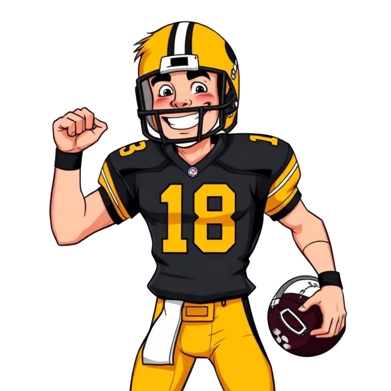 Cartoon of Steelers quarterback Will Howard